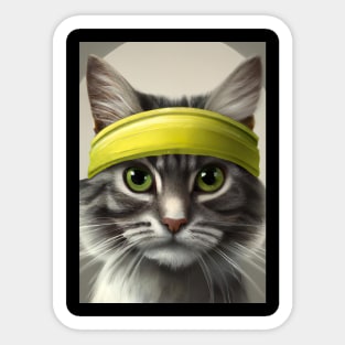 Tennis Cat Sticker